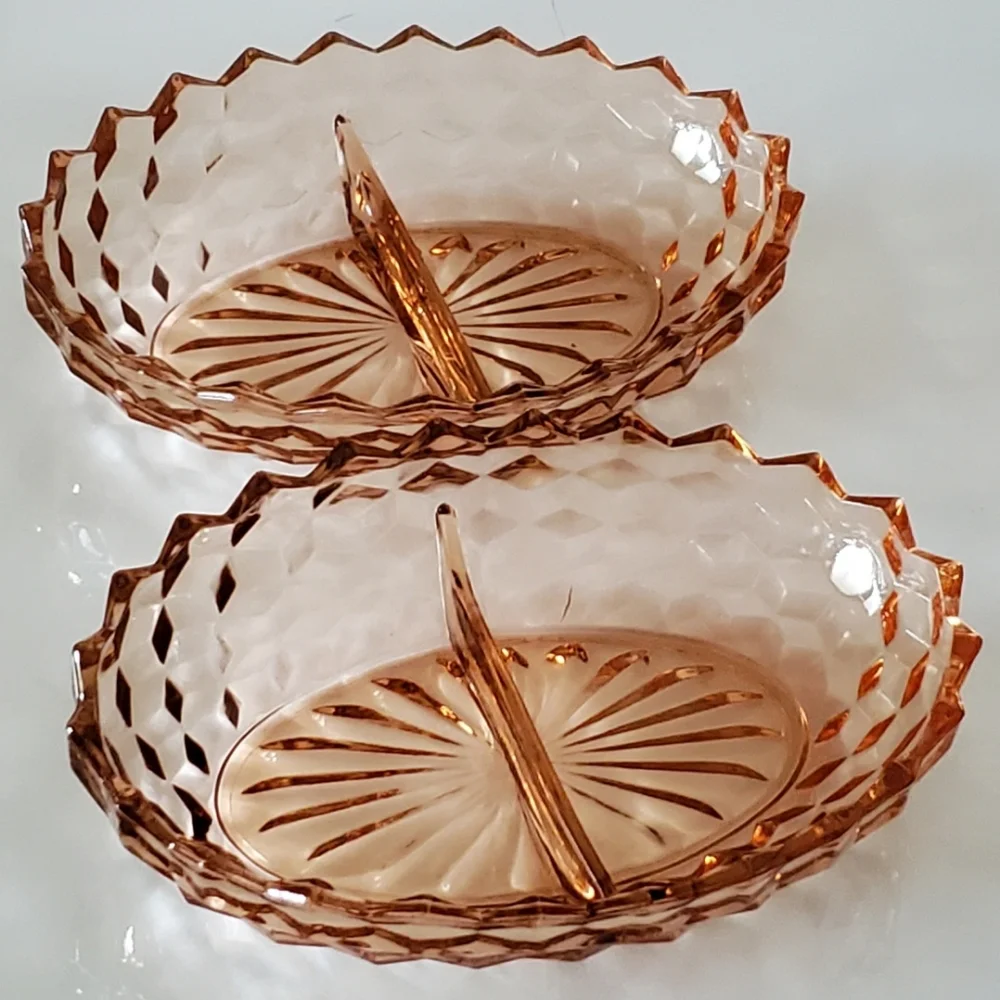 Vntg "Whitehall Peach" 2-Part 10" Oval Dish by Colony - Picture 16 of 16